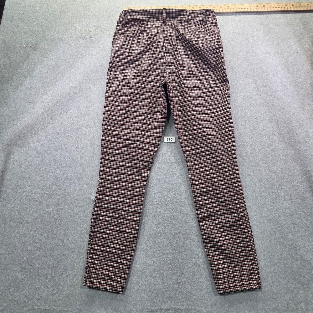 Tommy Hilfiger Womens Plaid Slim Ankle Pants Navy Red Cream Size 8 - Picture 11 of 12